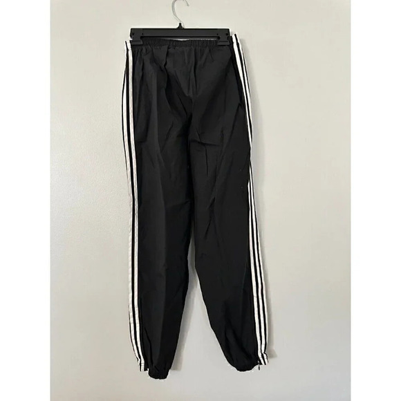 Vintage Adidas Three Stripe Track Suit Joggers sz Small Black - Picture 2 of 4